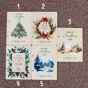 Porta tarjetas personalizado, Tarjetas de celebraciones pasadas, Porta tarjetas de Navidad personalizado, Exhibidor de tarjetas, Álbum de tarjetas, Porta tarjetas de Navidad