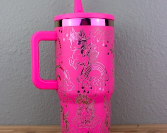 Rainbow Dupe Cup | Holographic Tumbler | Unicorns Rainbow Tumbler Gift 20 ounce | 20 oz. Cup | Girl Gift Cup