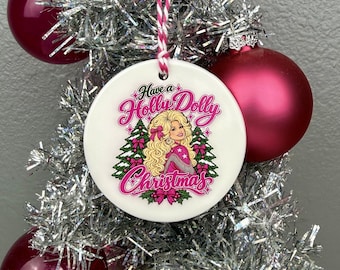 Dolly Parton Inspired Christmas Ornament | Holly Dolly Christmas Ornament | Country Music Christmas Decor