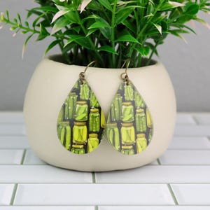 Pickle Jar Earrings | Pickle Earrings | Laser Cut Wood | Pickle Lover Gift | NEW DESIGNS!!!