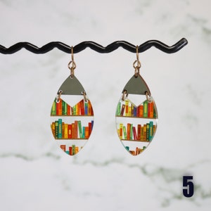 Book Lover Earrings Books Earrings Laser Cut Wood NEW DESIGNS #5