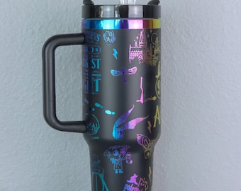 Rainbow Dupe Cup | Holographic Tumbler | Wizards and Wands Rainbow Tumbler Gift 40 ounce | 40 oz. Cup