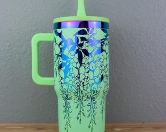 Rainbow Dupe Cup | Holographic Tumbler | Wisteria Rainbow Tumbler Gift 20 ounce | 20 oz. Cup | Girl Gift Cup