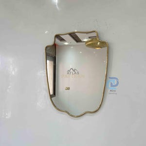 Gold Brass Wall Mirror – Irregular Vintage Vanity Mirror for Bathroom & Bedroom Decor