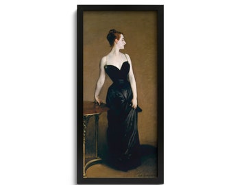 Madame X Sargent Painting Print, Vintage woman portrait, Antique oil painting poster, Moody Home Decor, Eclectic Gallery Wall Prints