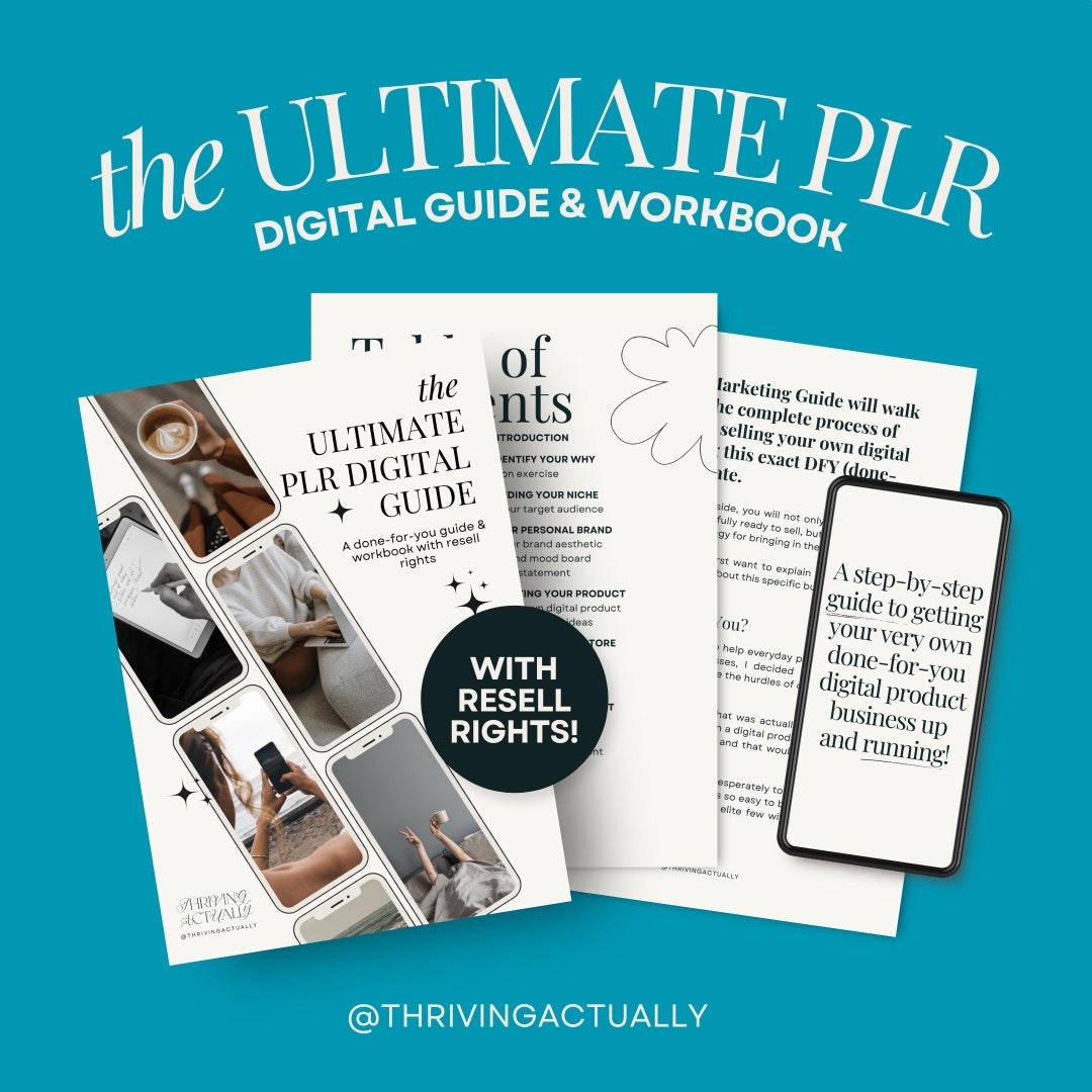 The ULTIMATE PLR Digital Guide and Workbook | Done for You Guide With ...