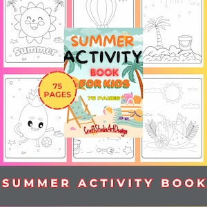 Back To School Cahier d’activités d’été pour enfants – 75 pages de jeux, apprentissage, créativité et bricolages
