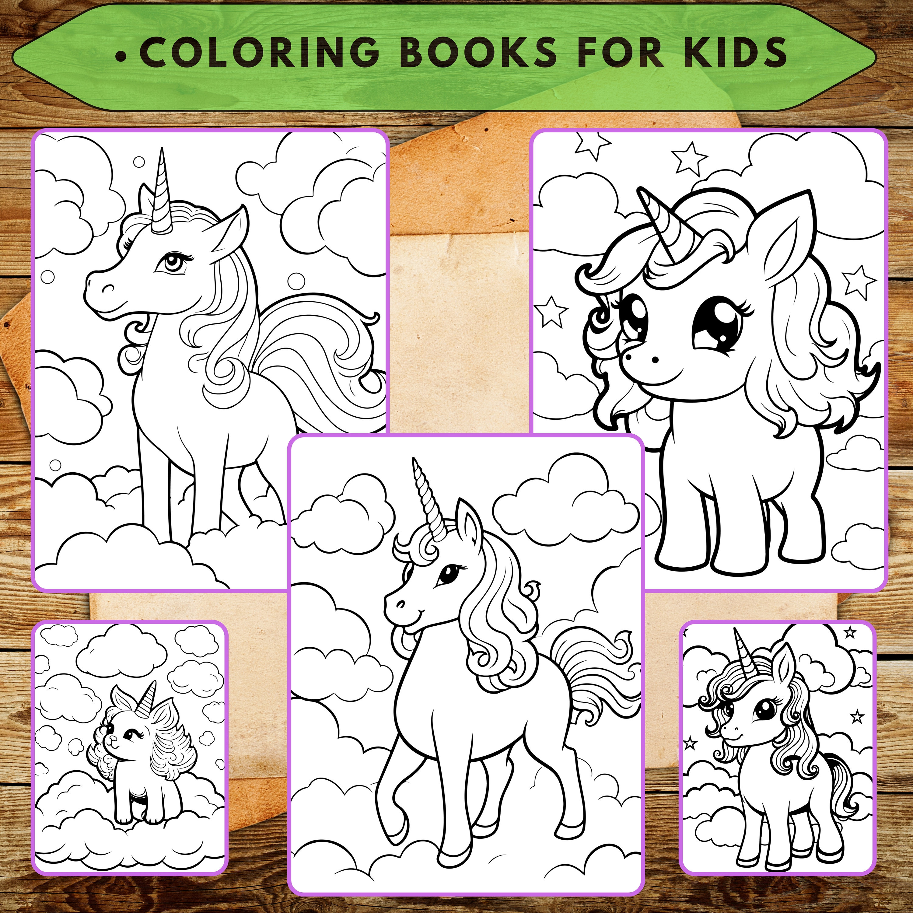 Cute Unicorn Coloring Books for Kids - Unicorn Coloring Book ...