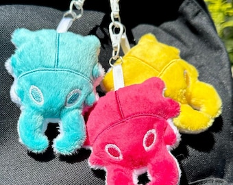 Stag Beetle Bug Rainbow Plush Keychain Charm | Version 2