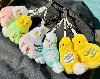 Budgie Bird Plush Keychain: Custom Colors Available