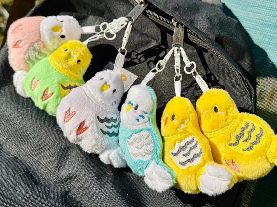 Budgie Bird Plush Keychain: Custom Colors Available