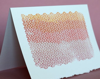 Mitla Sunset Notecards, set of 4, gocco printed