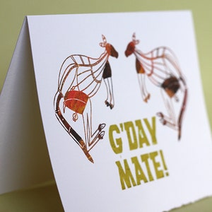 Cartes de notes G'day Mate, ensemble de quatre