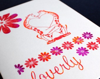 Carte de correspondance et enveloppe Loverly Valentine