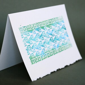 Mitla Wave notitiekaarten, set van 4, gocco bedrukt