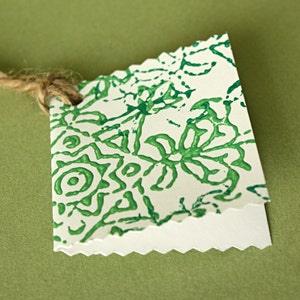 Evergreen Barock Geschenkanhänger, 6er Set