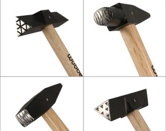 Wubbers Artisan's Mark Texturing Hammers, set van 4 met GRATIS standaard