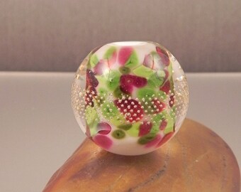 Ginnovations lampwork, Sweet Pea focal bead
