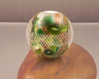 Ginnovations lampwork, Meadowlands focal bead