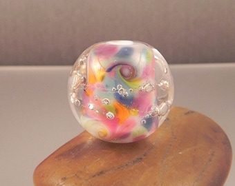 Ginnovations lampwork, Perfectly Pastel focal bead
