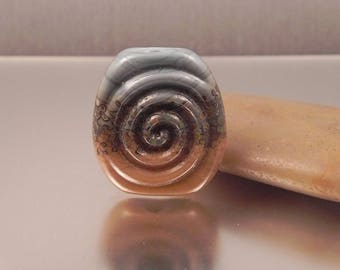 Ginnovations lampwork, Sand and Sky focal bead