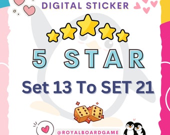 Mogo 5 Star Sticker Digital 1 Piece Set 13-Set 21 (Glass Harmonica Out of Stock, 45 Mins Delivery)