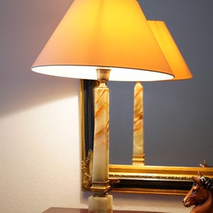 Beautiful big marble onyx vintage lamp