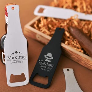 Custom Engraved Stainless Steel Bottle Opener: Groomsmen Gift