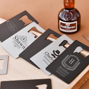 Apribottiglie multifunzione minimalista / Carta quadrata personalizzata, design graffiti personalizzato