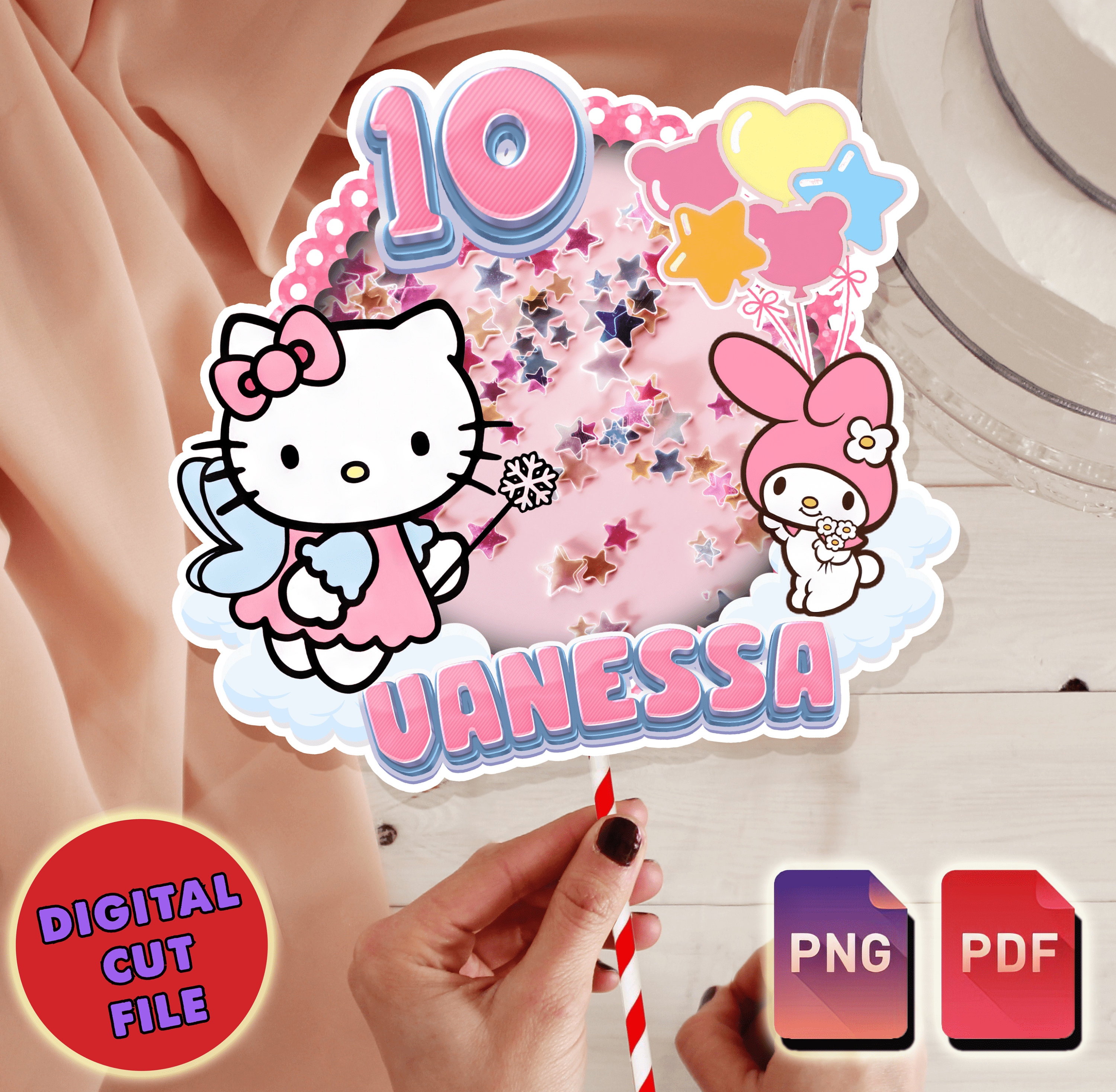 hello Kittyハローキティ ウェディングケーキトッパー Hello kittys cake toppers - Etsy 日本
