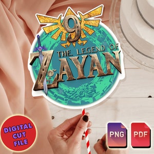 Legend of Zelda Printable Cake Topper, Gamer Digital Cake Topper, Personalized Cake Topper for Birthday Celebrations