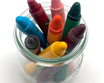 Natural Wax Crayons | Set of 8 Jumbo Crayons Made from Soy and Beeswax