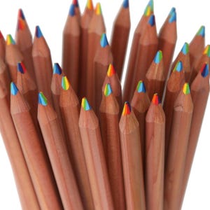 Rainbow Core Pencils: Triangular Cedar Wood, 7-in-1 Coloring