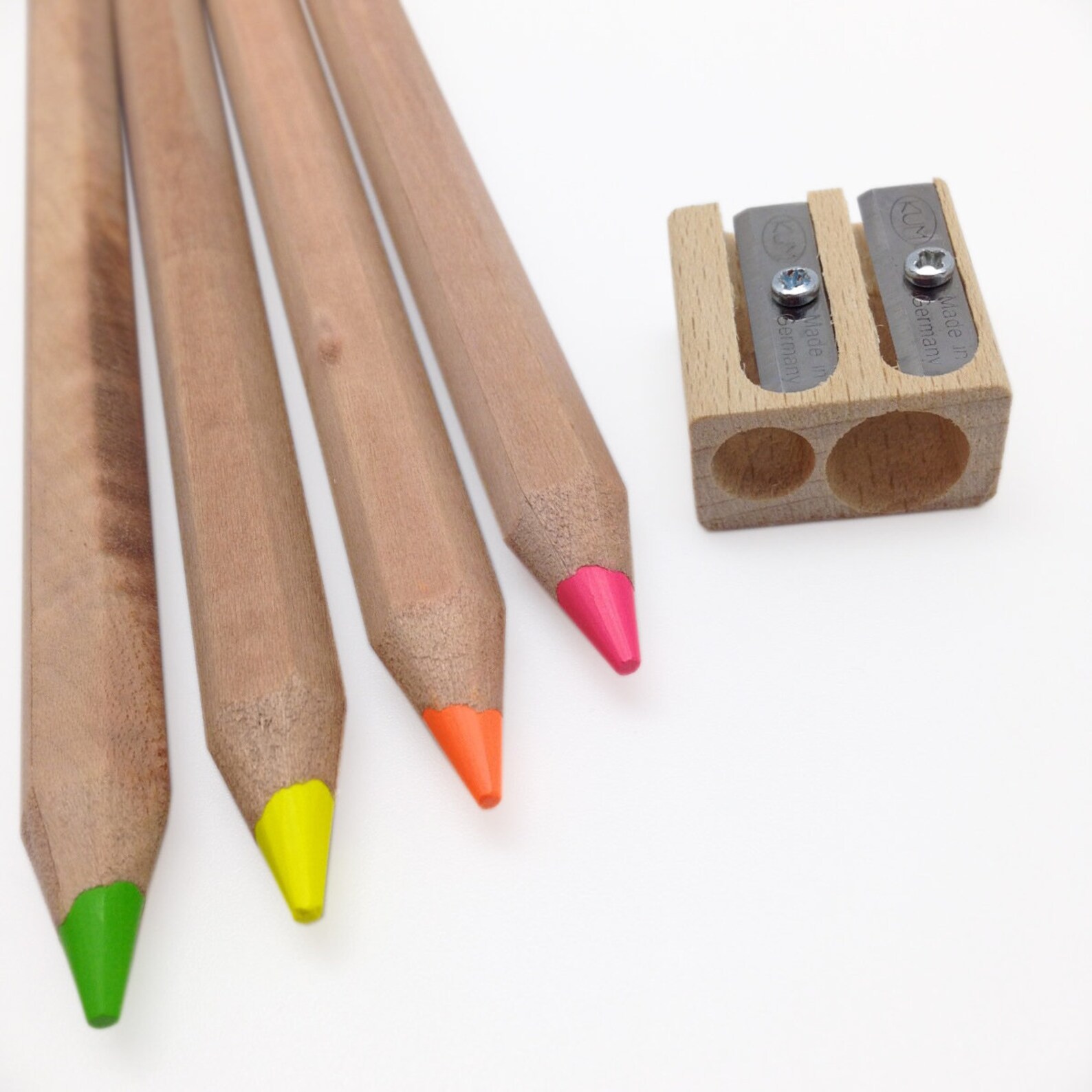 Eco Highlighter Pencils With Jumbo Wooden Sharpener Etsy