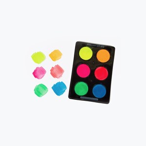 Washable Tempera Paint Discs for Kids Art Supplies | Low Mess Alternative (Ages 2+) neon glow