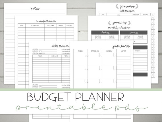 Printable Budget Planner - Monthly Budget Template & Expense