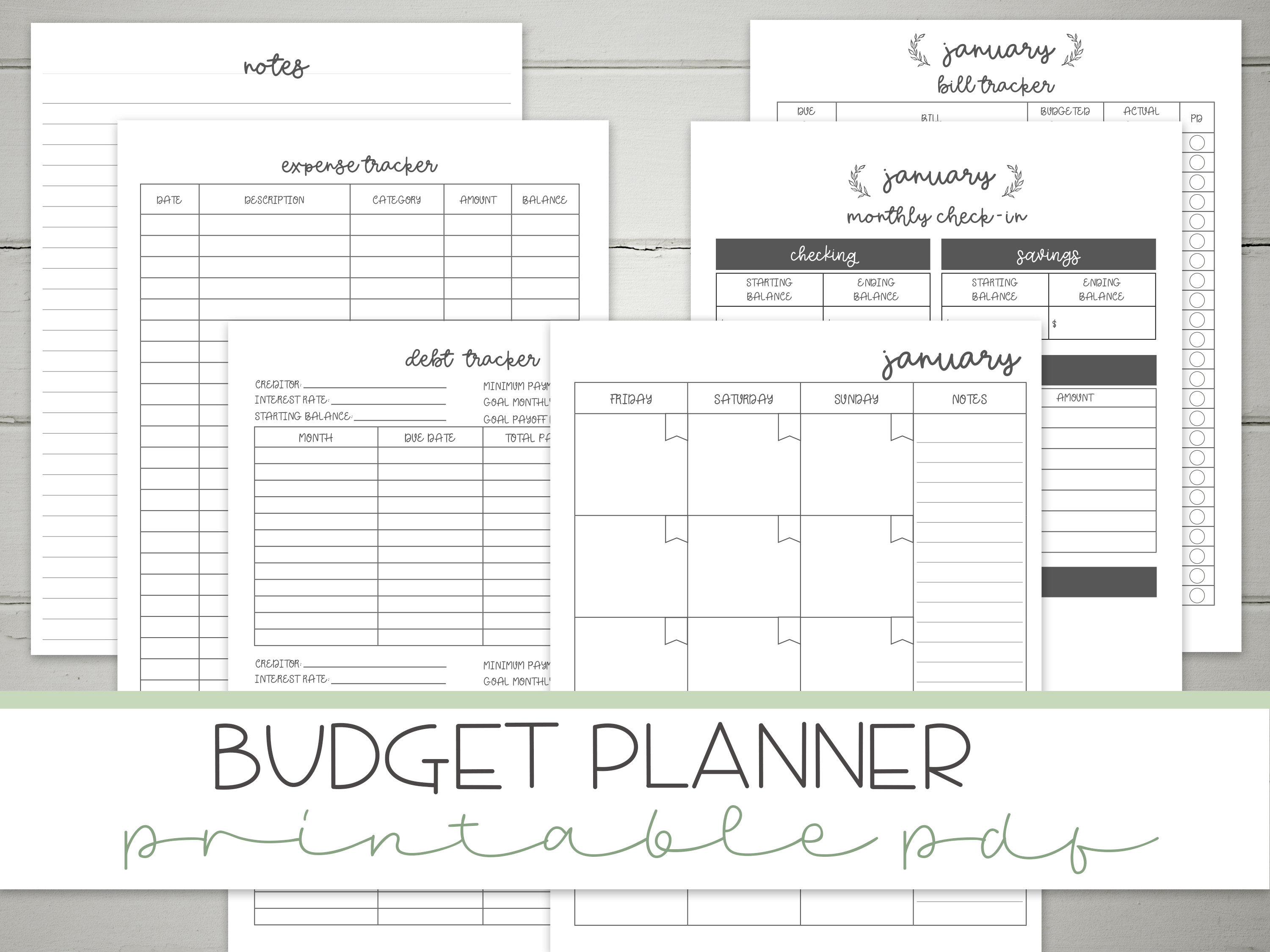 Printable Budget Planner Monthly Budget Budgeting Templates Etsy UK