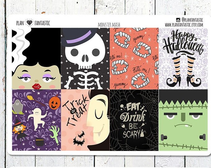 Halloween Planner Sticker Kit, October Weekly Stickers, for Use in Erin ...