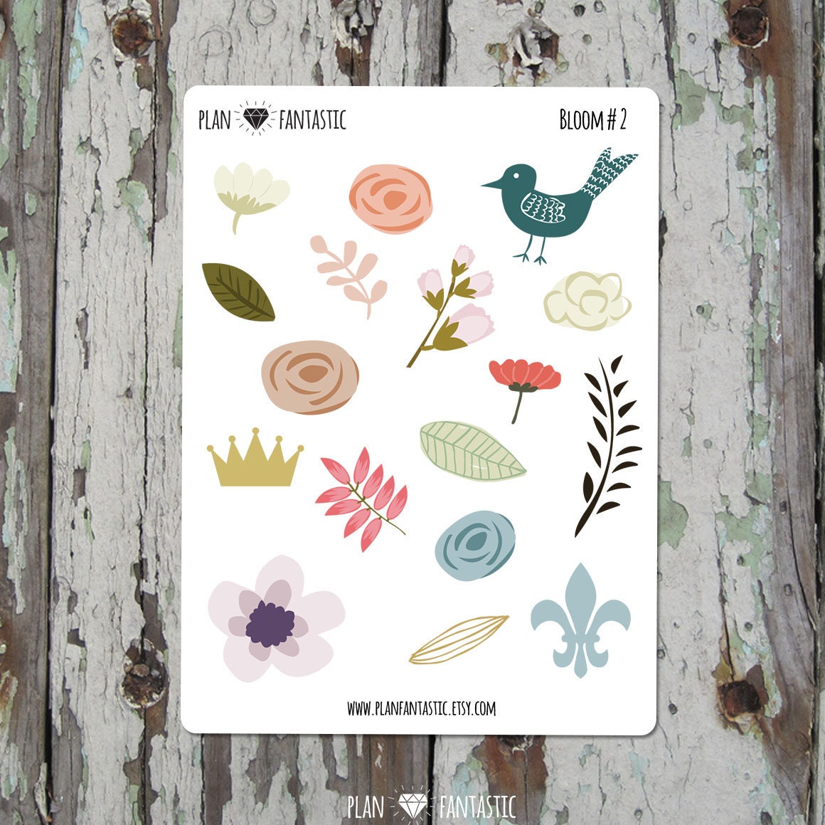 floral bullet journal stickers spring bloom stickers deco