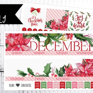 December Monthly Sticker Kit - Sweet Christmas Monthly Calendar Stickers for use with ERIN CONDREN LIFEPLANNER™