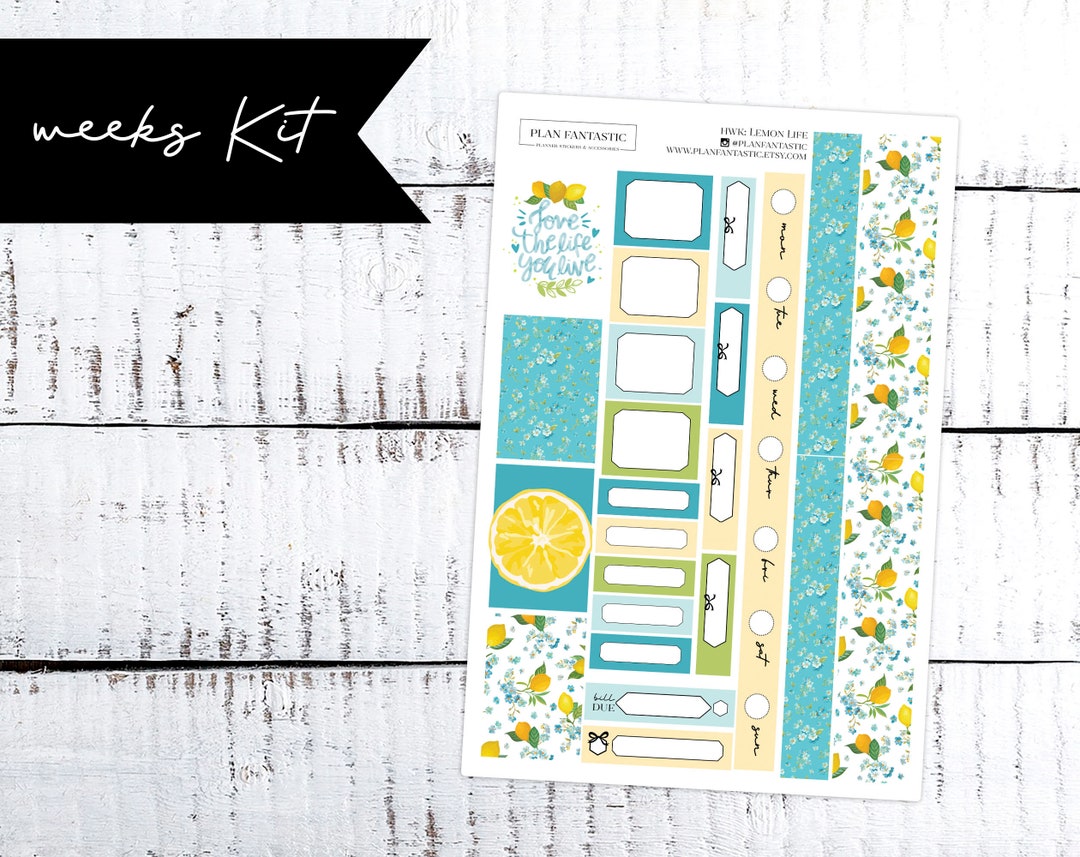 Hobonichi Weeks Stickers Weeks Sticker Kit Lemon Hobo Planner Sticker ...