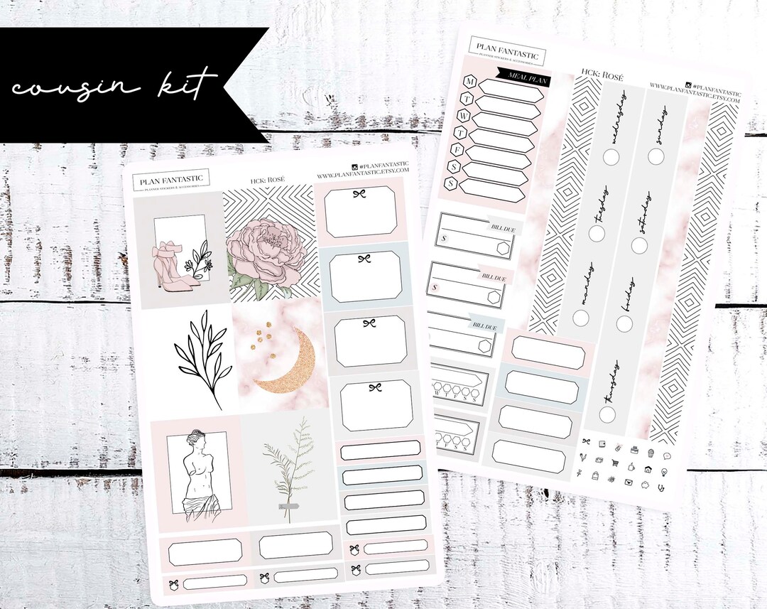 Hobonichi Cousin Sticker Kit Valentine Stickers A5 Planner Stickers ...