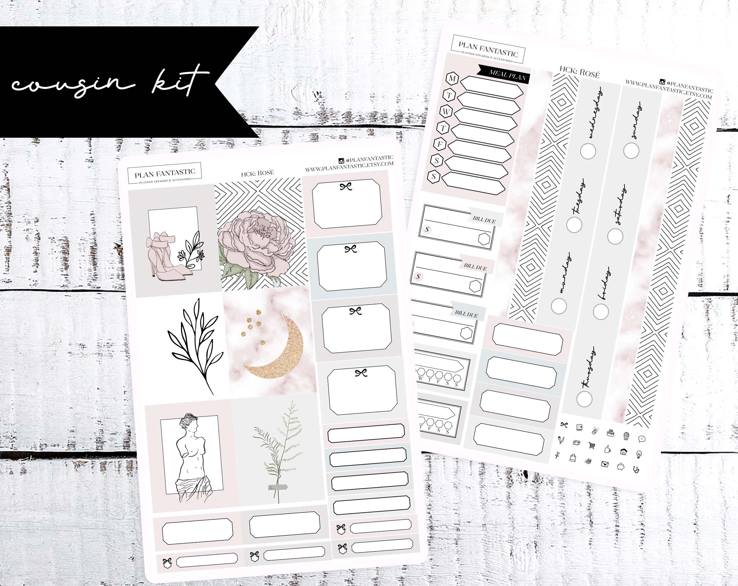 Botanical Hobonichi Cousin Kit - Planner Stickers – Paper Kay