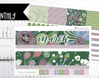 Mini Happy Planner March Stickers Kit Printable March Monthly - Etsy