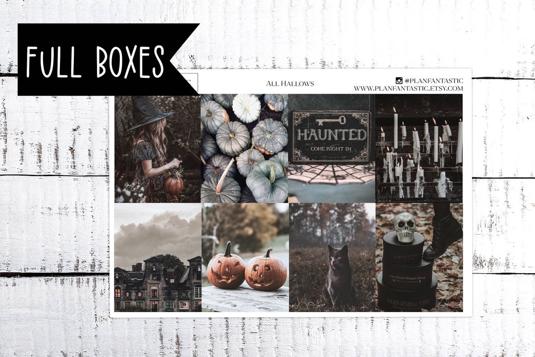 All Hallows Halloween Weekly Sticker Kit Fall Planner Stickers October ...