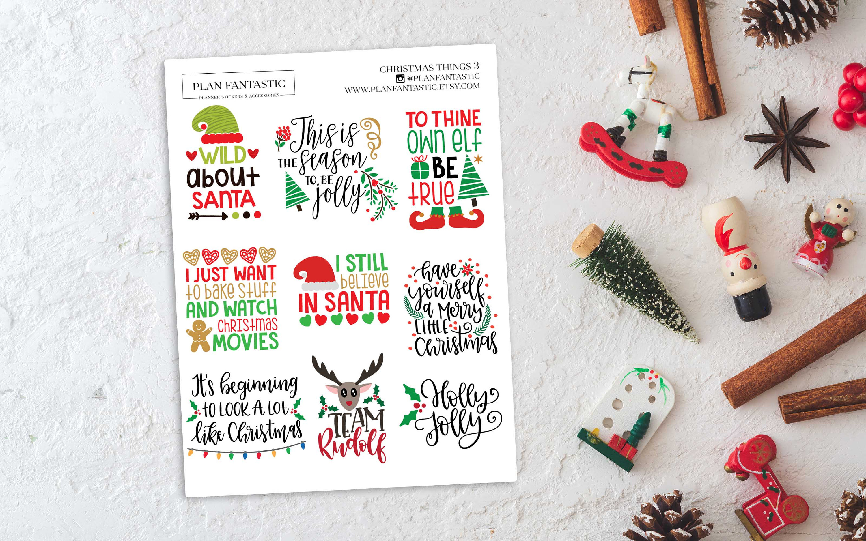 Planner Sticker Planner Agenda Christmas stickers sheets decoration craft Planner Sticker Planner Agenda Christmas stickers sheets decoration craft