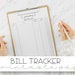 Printable Bill Tracker Monthly Budget Budgeting Worksheet Digital ...