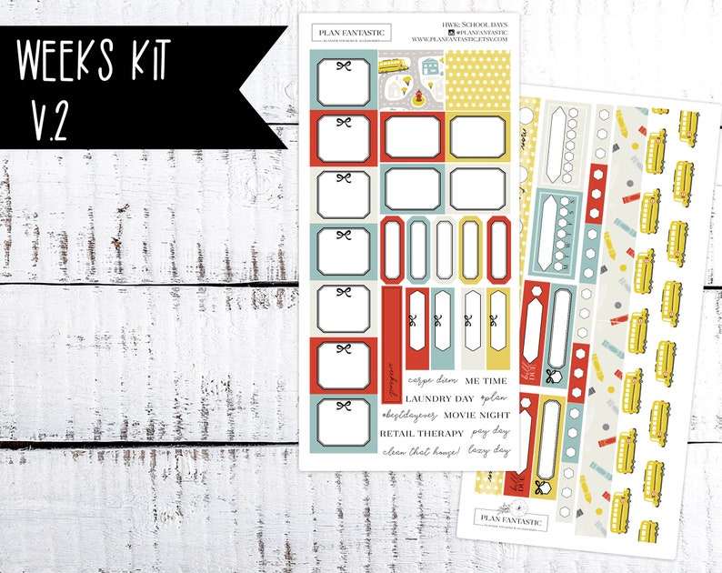 Printable Hobonichi Weeks Planner Sticker Kit Back to School - Etsy