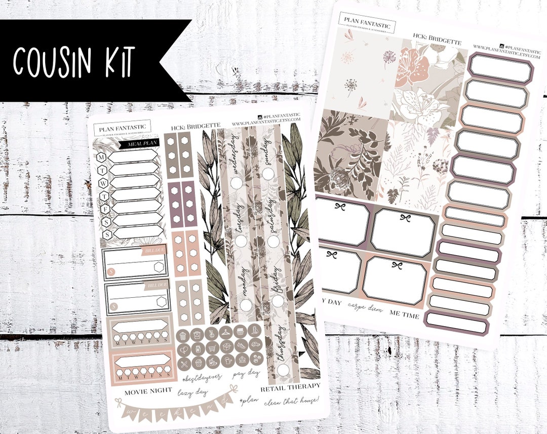 Hobonichi Cousin Weekly Sticker Kit: Bridgette Planner - Etsy