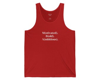 Unisex Jersey Tank M.B.A. Graduation Gift - option 1